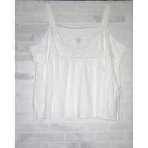 Torrid Babydoll Embroidered Scallop Trim Tank Bright White Size‎ 5 5x 28 NWT